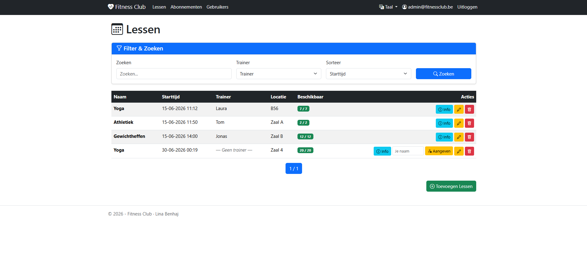 FitnessClub screenshot 2